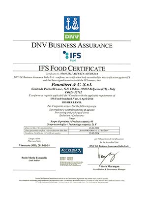 Certificato IFS richiesto dalle catene alimentari di distribuzione italiane ed europee